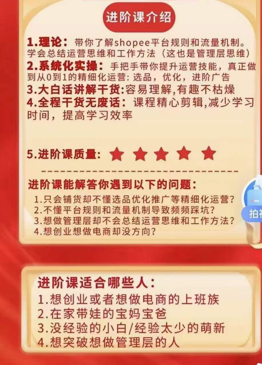 图片[1]-小鸿老师跨境电商Shopee入门课 进阶课：理论 实操系统化教学（原价1999）-阿戒项目库