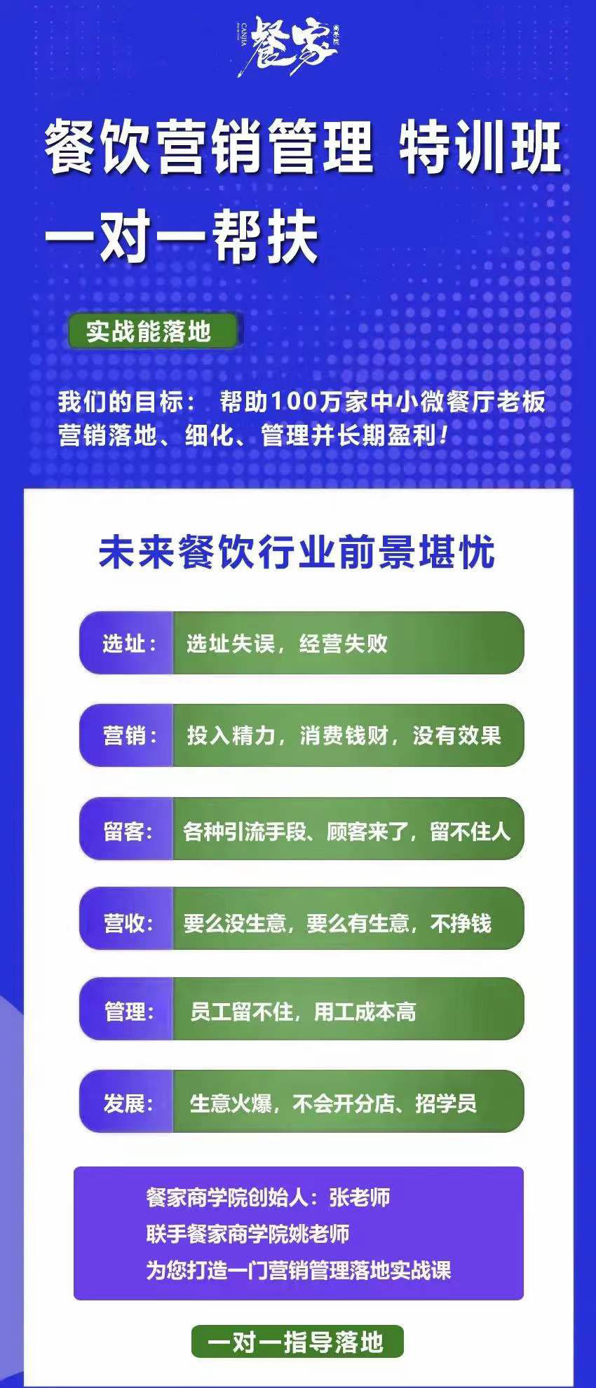 图片[1]-餐饮营销管理特训班：选址 营销 留客 营收 管理 发展-阿戒项目库