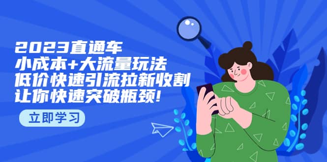 2023直通小成本 大流量玩法，低价快速引流拉新收割，让你快速突破瓶颈-阿戒项目库