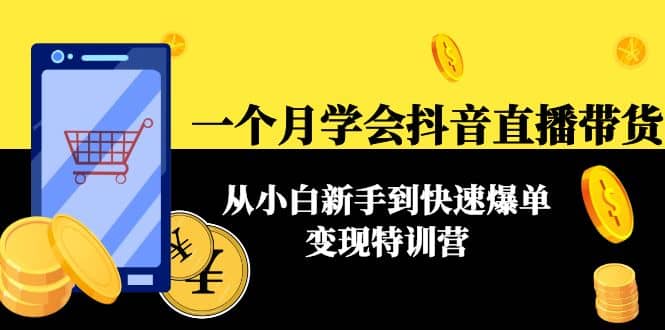 一个月学会抖音直播带货：从小白新手到快速爆单变现特训营(63节课)-阿戒项目库