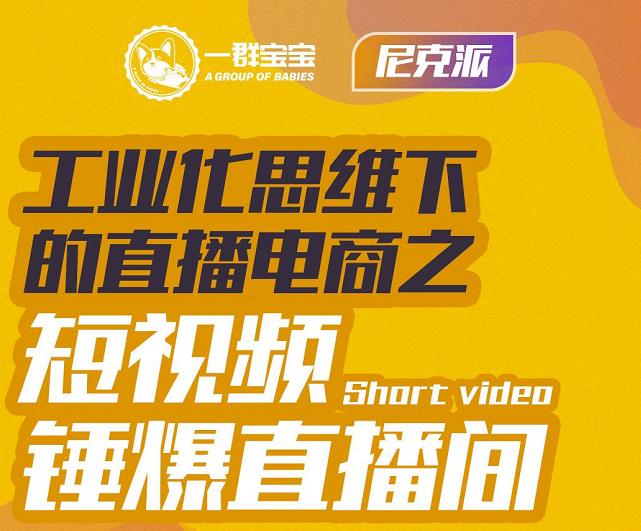 尼克派·工业化思维下的直播电商之短视频锤爆直播间，听话照做执行爆单-阿戒项目库