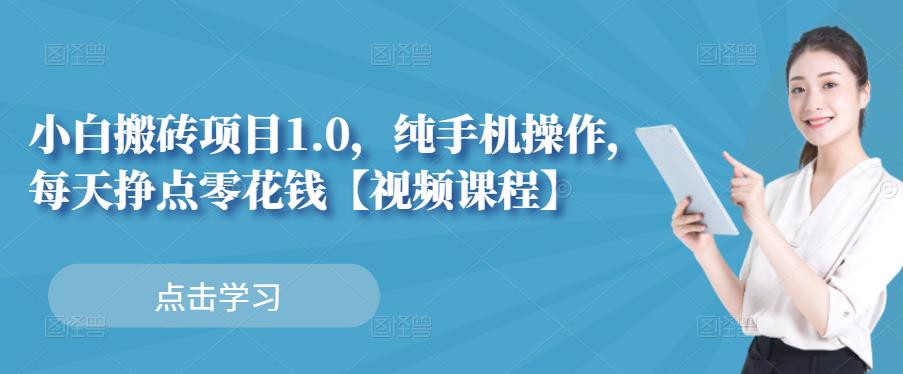 小白搬砖项目1.0，纯手机操作，每天兼职挣点零花钱-阿戒项目库