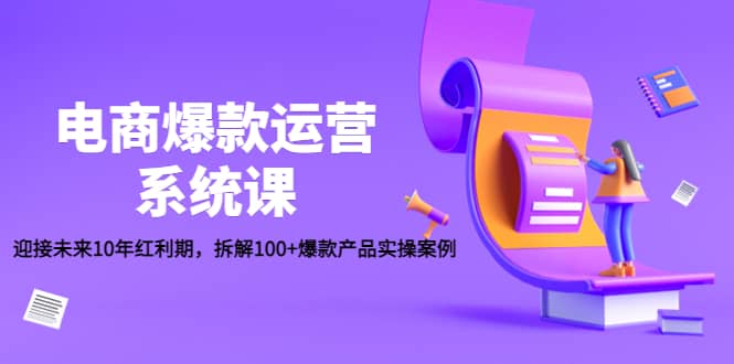 电商爆款运营系统课：迎接未来10年红利期，拆解100 爆款产品实操案例-阿戒项目库