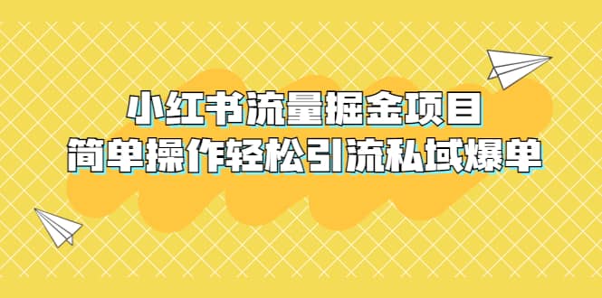 外面收费398小红书流量掘金项目，简单操作轻松引流私域爆单-阿戒项目库