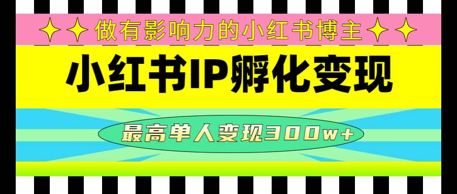 某收费培训-小红书IP孵化变现：做有影响力的小红书博主-阿戒项目库