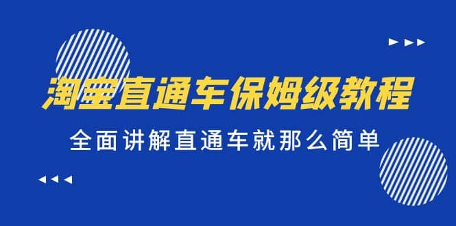 淘宝直通车保姆级教程，全面讲解直通车就那么简单-阿戒项目库