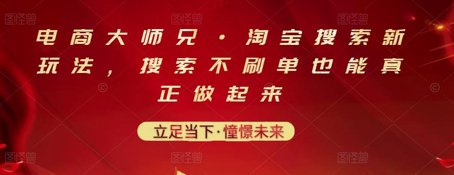 电商大师兄·淘宝搜索新玩法，搜索不刷单也能真正做起来-阿戒项目库