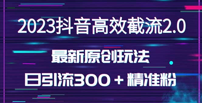 日引300＋创业粉，独家抖音高效截流2.0玩法（价值1280）-阿戒项目库