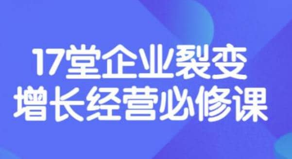 张琦《盈利增长17堂必修课》企业裂变增长的经营智慧，带你了解增长的本质-阿戒项目库