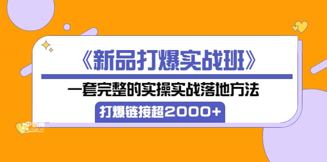 《新品打爆实战班》一套完整的实操实战落地方法，打爆链接超2000 （38节课)-阿戒项目库