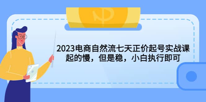 2023电商自然流七天正价起号实战课：起的慢，但是稳，小白执行即可-阿戒项目库