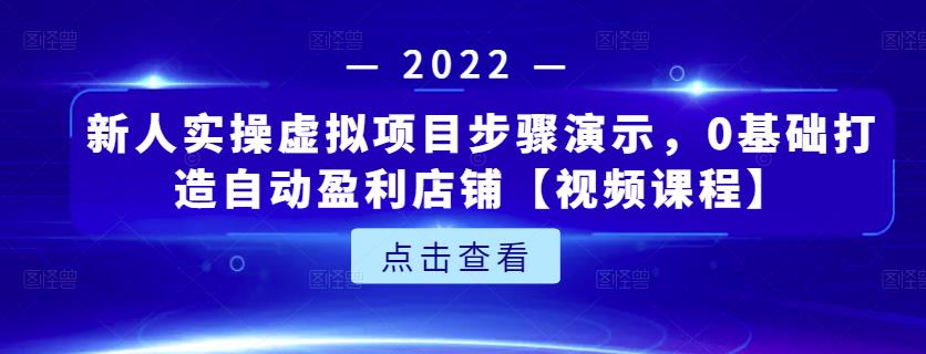 新人实操虚拟项目步骤演示，0基础打造自动盈利店铺【视频课程】-阿戒项目库