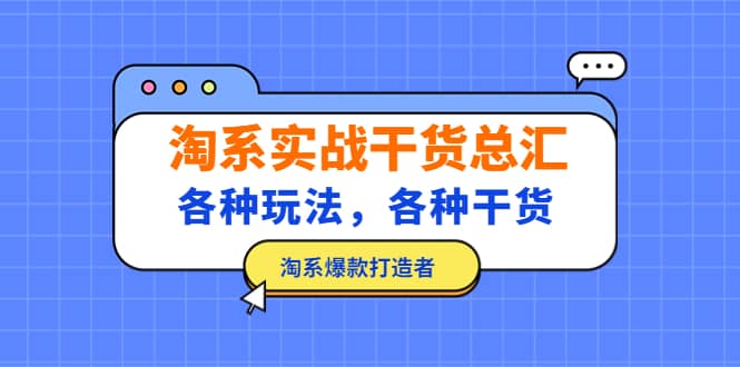 淘系实战干货总汇：各种玩法，各种干货，淘系爆款打造者-阿戒项目库