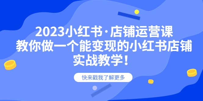 2023小红书·店铺运营课，教你做一个能变现的小红书店铺，20节-实战教学-阿戒项目库