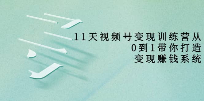 好望角·11天视频号变现训练营，从0到1打造变现赚钱系统（价值398）-阿戒项目库