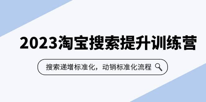 2023淘宝搜索-提升训练营，搜索-递增标准化，动销标准化流程（7节课）-阿戒项目库