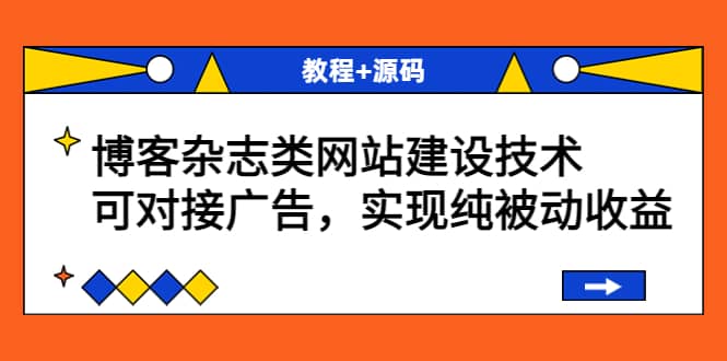 博客杂志类网站建设技术，可对接广告，实现纯被动收益（教程 源码）-阿戒项目库