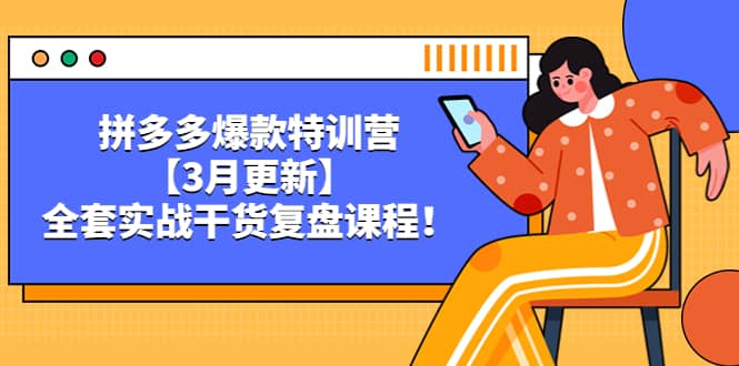 拼多多爆款特训营【3月更新】，全套实战干货复盘课程-阿戒项目库