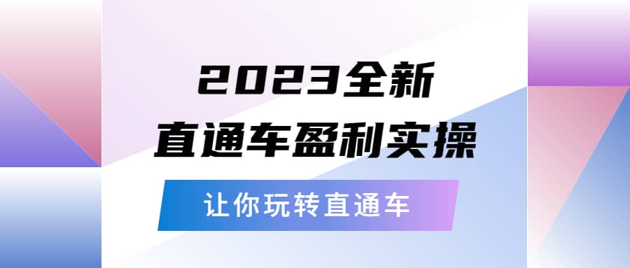 2023全新直通车·盈利实操：从底层，策略到搭建，让你玩转直通车-阿戒项目库