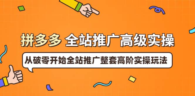 拼多多全站推广高级实操：从破零开始全站推广整套高阶实操玩法-阿戒项目库