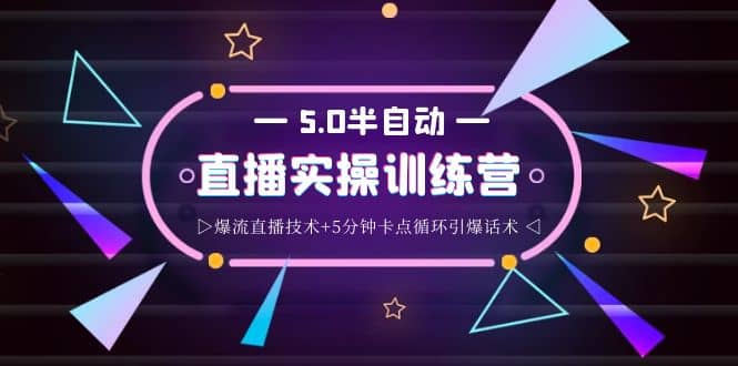 蚂蚁·5.0半自动直播2345打法，半自动爆流直播技术 5分钟卡点循环引爆话术-阿戒项目库