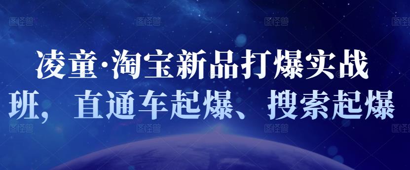 凌童·淘宝新品打爆实战班，直通车起爆、搜索起爆-阿戒项目库