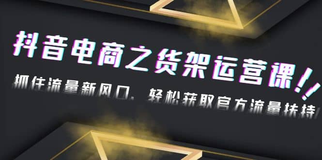 2023抖音电商之货架运营课：抓住流量新风口，轻松获取官方流量扶持-阿戒项目库