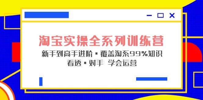 淘宝实操全系列训练营 新手到高手进阶·覆盖·99%知识 看透·对手 学会运营-阿戒项目库