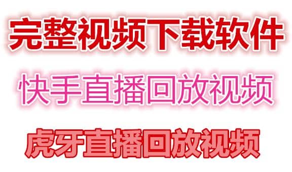 快手直播回放视频/虎牙直播回放视频完整下载(电脑软件 视频教程)-阿戒项目库