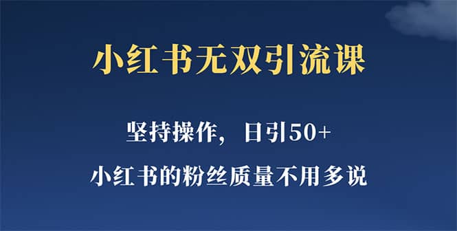 小红书无双课一天引50 女粉，不用做视频发视频，小白也很容易上手拿到结果-阿戒项目库