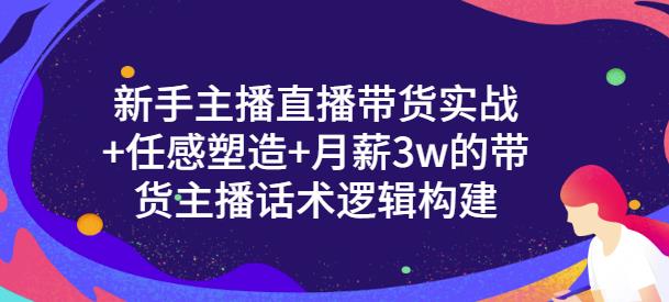 新手主播直播带货实战 信任感塑造 月薪3w的带货主播话术逻辑构建-阿戒项目库