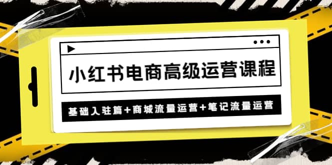 小红书电商高级运营课程：基础入驻篇 商城流量运营 笔记流量运营-阿戒项目库