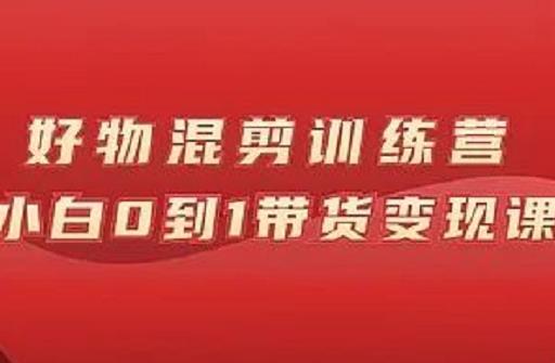 万三好物混剪训练营：小白0到1带货变现课-阿戒项目库