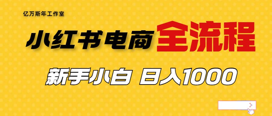 外面收费4988的小红书无货源电商从0-1全流程，日入1000＋-阿戒项目库