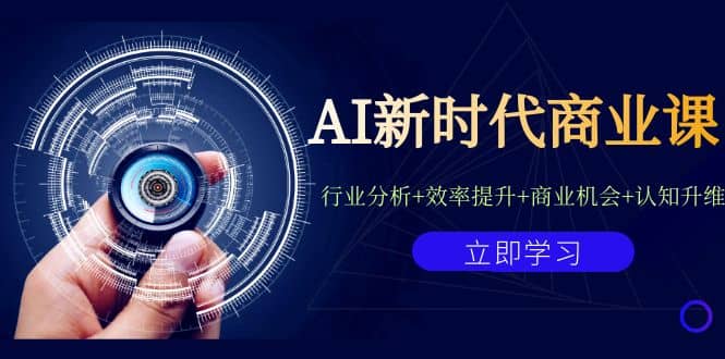 AI新时代商业课：行业分析 效率提升 商业机会 认知升维（40节课 附件）-阿戒项目库