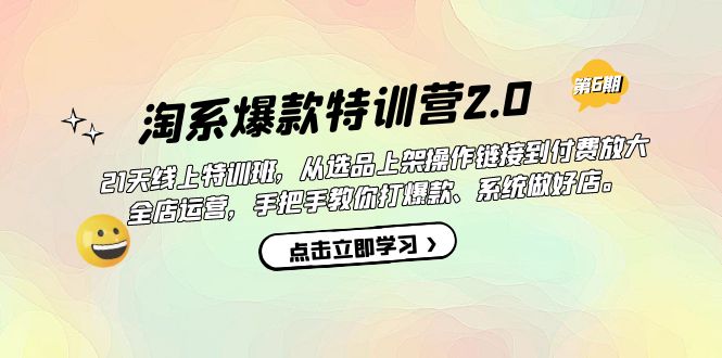 淘系爆款特训营2.0【第六期】从选品上架到付费放大 全店运营 打爆款 做好店-阿戒项目库