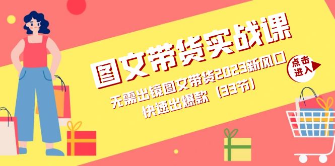 图文带货实战课：无需出镜图文带货2023新风口，快速出爆款（33节）-阿戒项目库