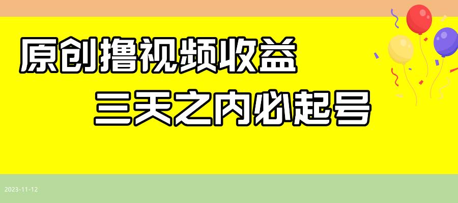 最新撸视频收益玩法，一天轻松200-阿戒项目库