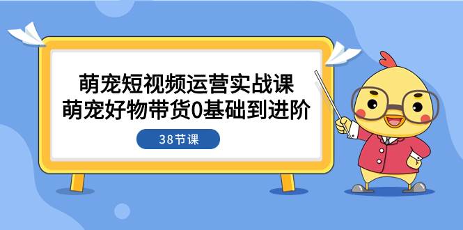 萌宠·短视频运营实战课：萌宠好物带货0基础到进阶（38节课）-阿戒项目库