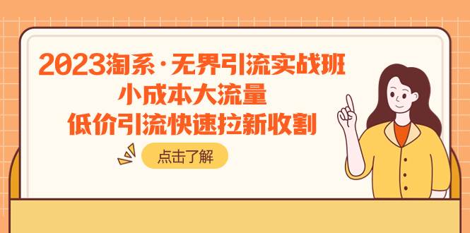 2023淘系·无界引流实战班：小成本大流量，低价引流快速拉新收割-阿戒项目库