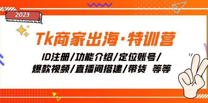 Tk商家出海·特训营：ID注册/功能介绍/定位账号/爆款视频/直播间搭建/带货-阿戒项目库