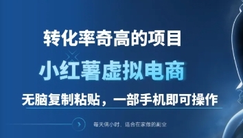 一单49.9，转化率奇高的项目，冷门暴利的小红书虚拟电商-阿戒项目库