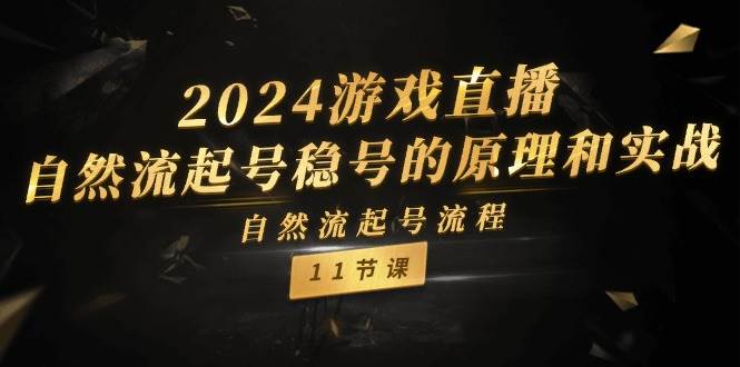 2024游戏直播-自然流起号稳号的原理和实战，自然流起号流程（11节）-阿戒项目库