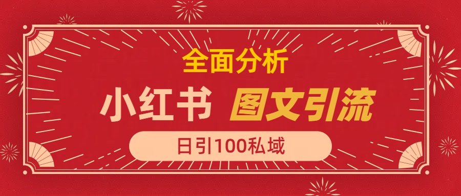 小红书图文引流，全面解析日引100私域流量是怎样做到的-阿戒项目库