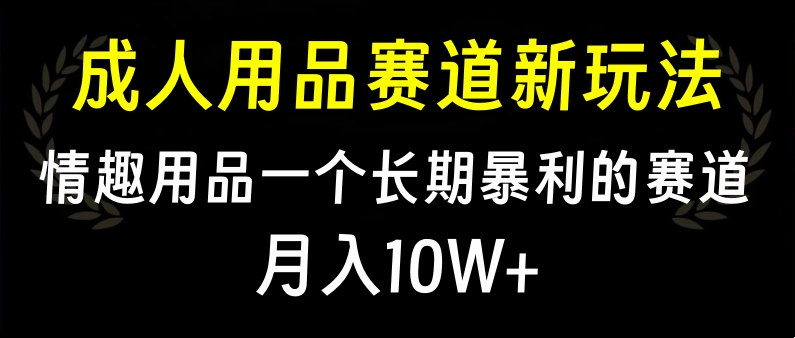 大人用品赛道新玩法，情趣用品一个长期暴利的赛道，月入10W+-阿戒项目库