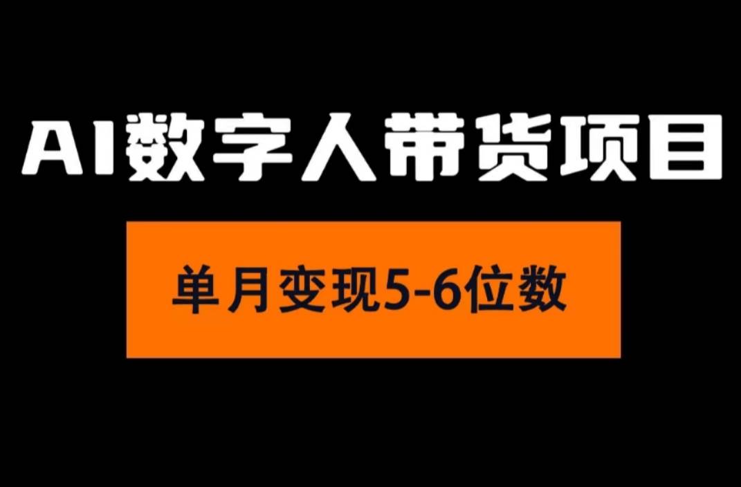 2024年Ai数字人带货，小白就可以轻松上手，真正实现月入过万的项目-阿戒项目库