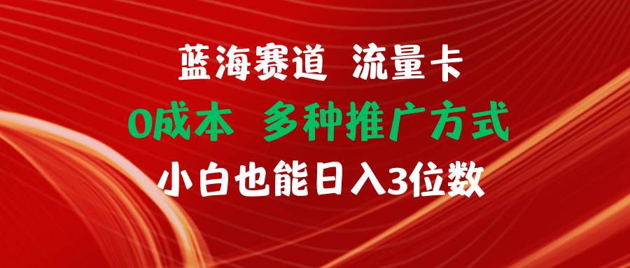 蓝海赛道 流量卡 0成本 小白也能日入三位数-阿戒项目库