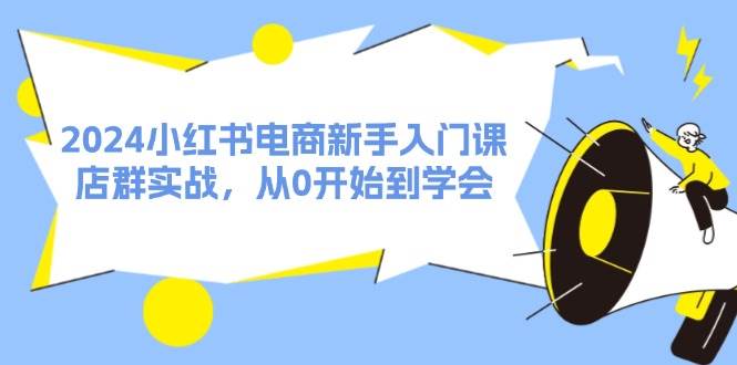 2024小红书电商新手入门课，店群实战，从0开始到学会（31节）-阿戒项目库