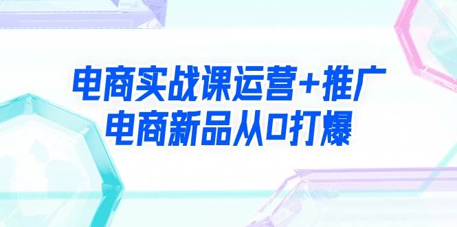 电商实战课运营+推广，电商新品从0打爆（99节视频课）-阿戒项目库