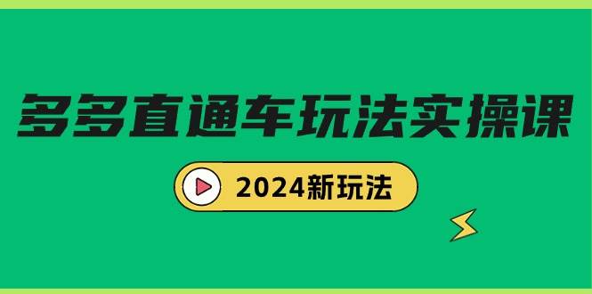 多多直通车玩法实战课，2024新玩法（7节课）-阿戒项目库